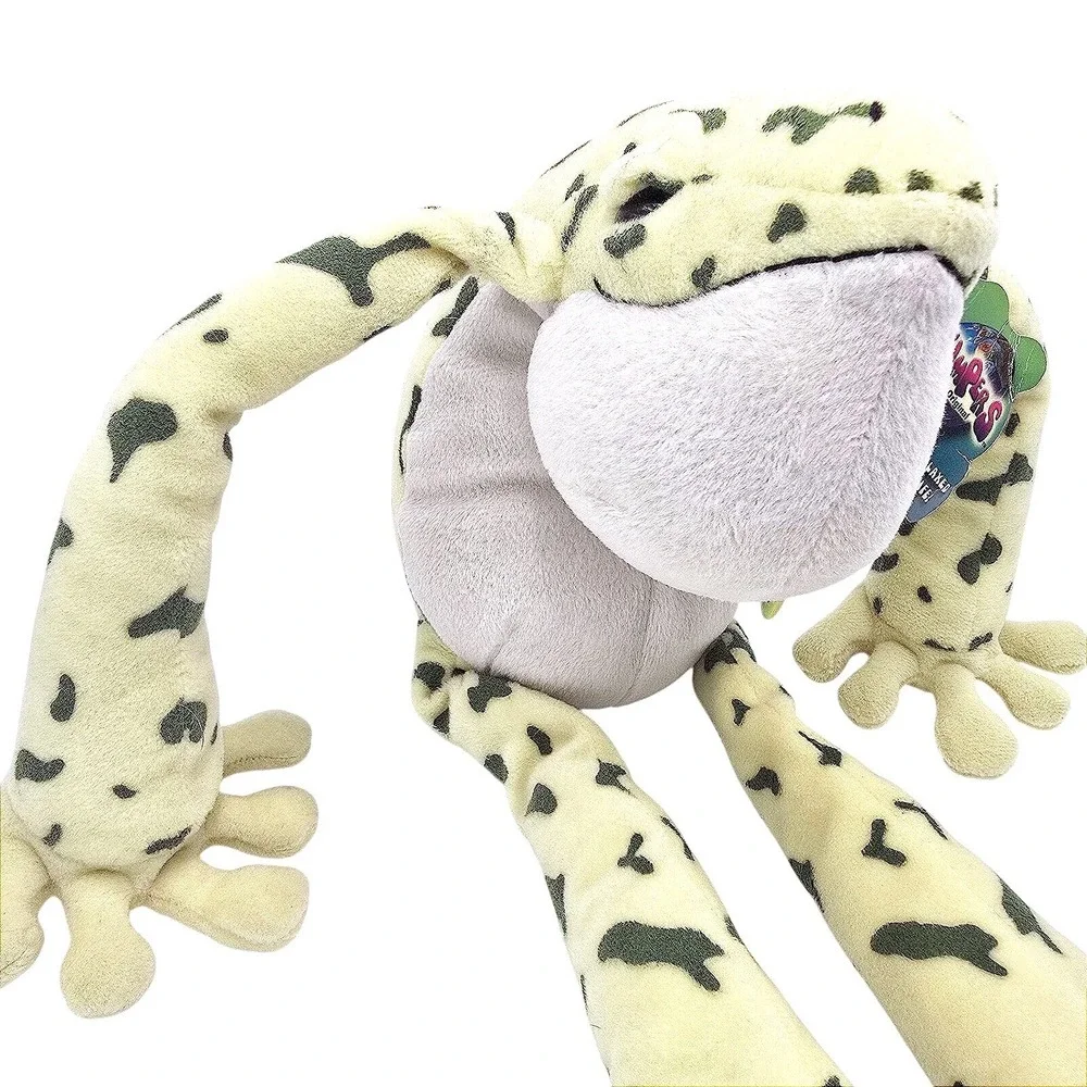 1999 Vtg‎ K&M International Slumpers Bull Frog Plush Yellow 17 in w/Tags